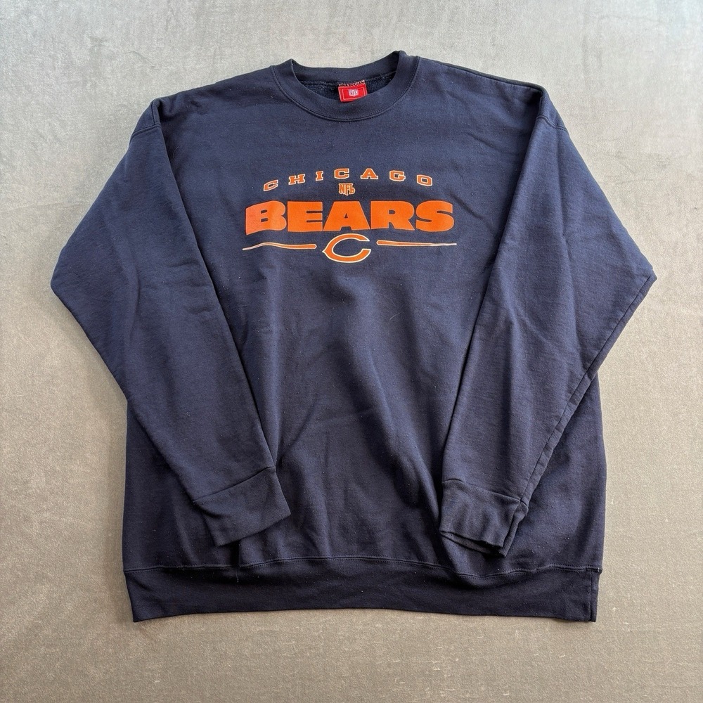 Chicago Bears NFL Crewneck Sweatshirt Mens XXL Navy Blue